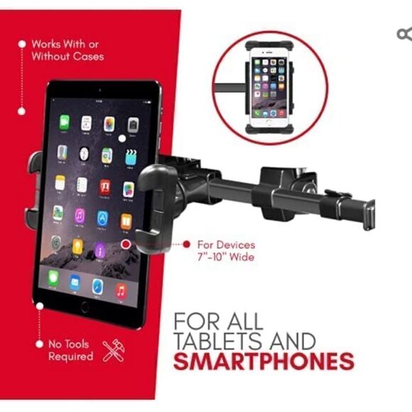 Macally Duel Position Car Seat Headrest Mount - Picture 3 of 13